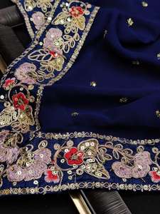 Indian Boutique Rich Look Trendy Designer Most Export Último Exclusivo Royal Fancy Saree Fancy Ethnic Party Wear Mujeres Niñas - Product Image 5