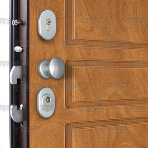 Protection supérieure de la maison Meilleure porte en acier inoxydable anti-effraction Modèle traditionnel IC001 avec finition noyer blond - Product Image 4