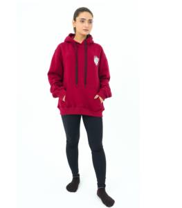 Derniers sweats à capuche en polaire écologiques imperméables pour femmes, vêtements d'hiver en tissu personnalisé, logo de marque personnalisé, impression sur le devant - Product Image 4