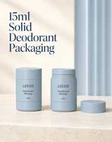 Contenant de déodorant en PP personnalisé 15 ml, tube à balsam enroulable, emballage cosmétique