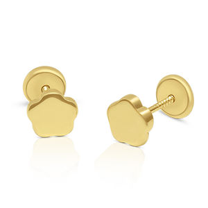 Pendientes de Oro Estrella Oro Liso - Product Image 1