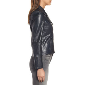 Chaqueta Blazer de Piel de Oveja 100% Genuina de Alta Calidad, Entallada, para Mujer, Chaqueta de Negocios, Forro Transpirable, Bolsillos, Boda, Invierno, Casual - Product Image 5