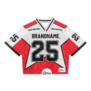 Camiseta de poliéster de gran tamaño Boxy Fit, ropa de calle estampada, camiseta de fútbol de malla para hombres y mujeres con nombre de equipo - Product Image 4