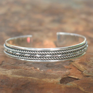 New Design Bamboo Illusions 925 <b>Sterling</b> <b>Silver</b> <b>Cuff</b> <b>Bracelet</b> Bohemian Fashion Jewelry Gift for Party Birthday Wholesale Bulk - Product Image 4