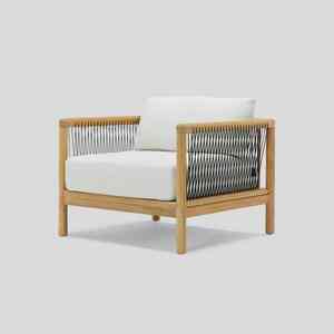 Modern Single Antique Rope Sofa <b>Chair</b> Comfortable Leisure Hotel Furniture for Outdoor Villa Park Courtyard <b>Lounge</b> Sofa - Product Image 1