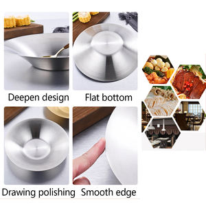 Bol coréen en acier inoxydable 304 <span class=keywords><strong>à</strong></span> paroi simple, rond, pour salade, pâtes, ramen, <span class=keywords><strong>fruits</strong></span> et nouilles, idéal pour restaurant et maison - Product Image 3