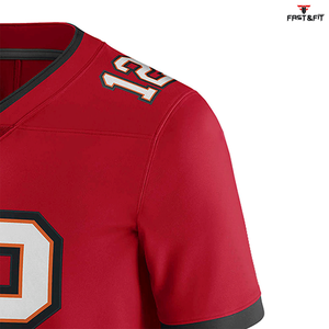 เสื้อเจอร์ซีย์ฟุตบอลอเมริกันสำหรับผู้ใหญ่เสื้อแขนสั้นสำหรับผู้ใหญ่2025ออกแบบได้ตามต้องการ - Product Image 4