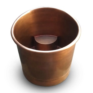 Bañera Redonda de Cobre con Acabado Antiguo Estilo Japonés - Product Image 6