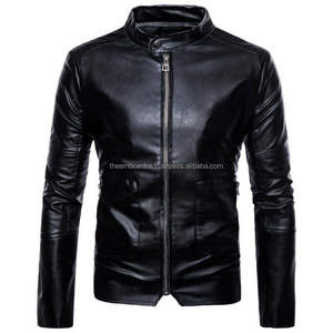 Chaqueta de cuero con logotipo personalizado de alta calidad para hombres Precio de venta al por mayor Ropa Chaqueta de cuero resistente al viento para hombres - Product Image 2
