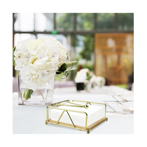 Top vente nouveauté fil de fer doré porte-serviettes papier porte-mouchoirs décoration de table porte-papier taille personnalisée décorer - Product Image 4