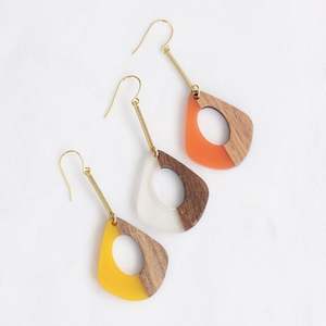 ต่างหูห้อยทำจากไม้ขายส่ง - Product Image 3