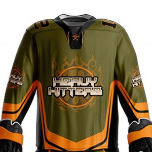 Fabricante de uniformes de hockey sobre hielo de alta calidad Sublimación digital con cuello atado Manga larga Uniforme de Jersey de hockey sobre hielo para unisex - Product Image 2