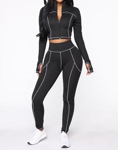 Conjunto de yoga barato para mujer a la venta, ropa de gimnasio elástica cómoda de tela de alta calidad, ropa deportiva transpirable para mujer - Product Image 1