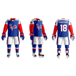Conjuntos de uniformes de hockey sobre hielo de entrenamiento de nuevo estilo, ropa de equipo transpirable y de secado rápido de poliéster 100% personalizable, superventas - Product Image 5