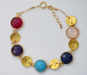 Haute qualité 925 collier en argent Sterling naturel Multi pierres précieuses pendentif forme de bijoux pour cadeau de mariage fiançailles en gros - Product Image 1