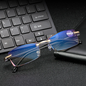 Gafas de Lectura sin Marco con Corte de Diamante y Logotipo Personalizado a la Moda, con Luz Anti-Azul y Lentes <span class=keywords><strong>Progresivos</strong></span> para Hombres y Mujeres - Product Image 2