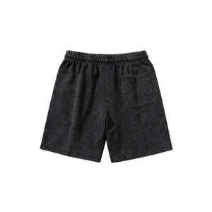 Conjunto de toalla de rizo transpirable para hombre personalizado al por mayor logotipo bordado ropa de playa camiseta pantalones cortos traje informal de verano de 2 piezas - Product Image 6