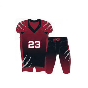 Sublimación personalizada Conjuntos de camisetas de fútbol americano Secado rápido Transpirable Impresión de transferencia de calor Ligero XL Patrón corto 3D - Product Image 1