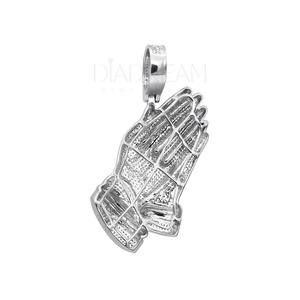 Pendentif pour homme en argent sterling 925 fait à la main Style Hip Hop plaqué or glacé Moissanite diamant taille brillant bijoux fins breloque - Product Image 2