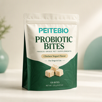 PEITEBIO Friandises Probiotiques Lyophilisées pour Chiens et Chats Saveur Poulet et Yaourt 120g Sachet Marque Privée OEM ODM