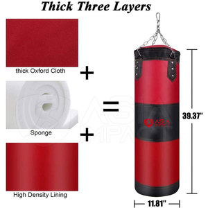 Sac de frappe de boxe en matériau durable, parfait pour l'entraînement MMA, le fitness et les séances de renforcement musculaire à domicile ou en salle de sport - Product Image 4
