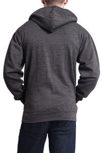 100% coton hommes sweat à capuche zippé surdimensionné personnalisé lettre broderie lourd 600 Gsm coton tissu à capuche - Product Image 6