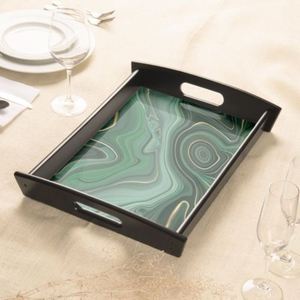 Bandeja de servicio de resina de una sola pieza Premium Diseño hecho a mano Material extra Premium al mejor precio - Product Image 4