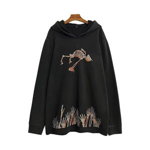 Sudadera con capucha de algodón de 400gsm para hombre, ropa personalizada, franela teñida colgante de fabricantes para ropa de calle de invierno - Product Image 4