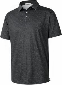 เสื้อโปโลแขนสั้นพิมพ์ลายสำหรับผู้ชาย, เสื้อโปโลแห้งเร็วระบายอากาศได้ดีผ้าถักลายทางสำหรับฤดูร้อน - Product Image 2