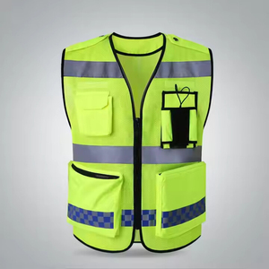 Gilet de sécurité réfléchissant à haute visibilité tendance pour la construction, décontracté, respirant, 100% polyester, logo personnalisé - Product Image 2