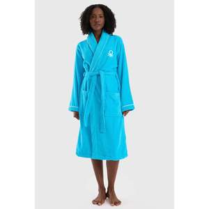 Be-0157-Tu Peignoir 100% coton turquoise - TURQUOISE - Product Image 3
