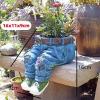 Pot de fleurs créatif en résine pour plantes d'intérieur et d'extérieur, pot de jardin de bureau, jardinière décorative pour succulentes, ornement de jardin