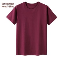 Kaos Crew Neck Kasual Warna Solid Berkualitas Tinggi 100% Katun Tebal 180 GSM