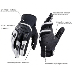 Fabricant de gants de course pour moto OEM |   Gants d'équitation en cuir avec logo personnalisé |   Fournisseur en gros de gants de moto de protection - Product Image 6