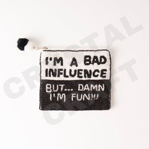 Hey Good Coin Pouch Portefeuille personnalisé en perles de rocaille Beau cadeau de maman-Conception de coeurs pour filles - Product Image 4