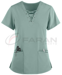 เครื่องแบบทางการแพทย์ผ้าคอตตอนสำหรับพยาบาลชุดเครื่องแบบโรงพยาบาลคุณภาพดีมีฉลากออกแบบโลโก้ได้ตามต้องการ - Product Image 3