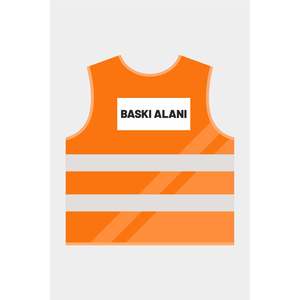 Gilet de sécurité orange promotionnel pour une visibilité accrue - Product Image 2