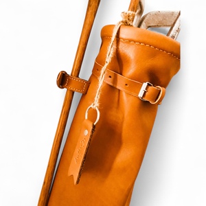Antieke Retro Vintage Classic 2 Zakken <span class=keywords><strong>Golf</strong></span> Clubtas 100% Koe Lederen Vintage Model - Product Image 2