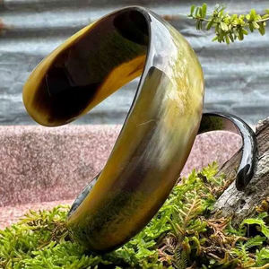 Brazaletes de Cuerno de Búfalo Natural, Joyería Artesanal de Cuerno de Búfalo - Product Image 1