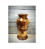 Pot de fleurs rustique en bois, fait main, texture naturelle, écologique, suspendu, hydroponique, pour intérieur, extérieur, jardin, balcon