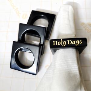 Anillo para Servilletas de Latón Ecológico Estilo Nórdico con Diseño de Mármol, Hecho a Mano para Fiestas, Venta al por Mayor Personalizada, Soporte Cuadrado para Servilletas, Moda Mundial - Product Image 4