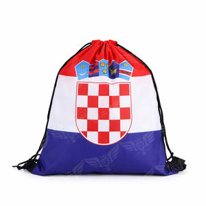 Custom National Flag Drawstring <b>Backpack</b> Brazil Australia Argentina and Croatia Designs Lightweight Sports <b>Travel</b> Gym Sack - Product Image 6