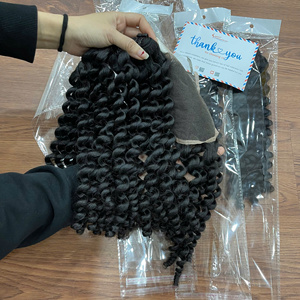Paquets bouclés 100% cheveux vierges Remy cheveux vietnamiens bruts Double trame armure couleur naturelle cheveux humains pour les femmes - Product Image 5