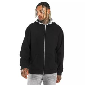 เสื้อสเวตเชิ้ตมีฮู้ดแบบมีซิปสำหรับผู้ชายเสื้อมีฮู้ดแบบซิปรูดซิปหน้ามีฮู้ดสำหรับเล่นกีฬาฮิปฮอปลำลองโลโก้ตามสั่ง - Product Image 3