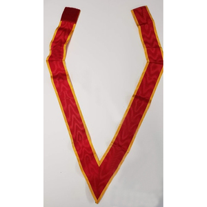 Collaret rojo con adorno dorado Collares masónicos personalizados de alta calidad de 15 pulgadas Mejor venta Venta caliente Collares masónicos personalizados - Product Image 4