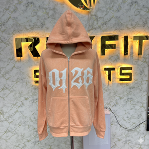 Sweat à capuche zippé de qualité supérieure, coupe parfaite, imprimé en relief, fabriqué en usine, prix bas, sweat à capuche pour hommes, sweat à capuche pour hommes - Product Image 4