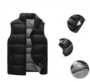 Offre Spéciale nouvelle mode sans manches hommes rembourré vers le bas manteau de haute qualité Super chaud épais vers le bas gilet bouffant veste hommes hiver gilet - Product Image 6