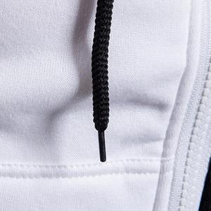 เสื้อแจ็คเก็ตกีฬาลำลองมีฮู้ดแขนยาวมีซิปสำหรับผู้ชายเสื้อกันหนาวขนแกะย้อมสีล้วนสำหรับฤดูหนาว - Product Image 5