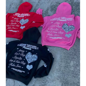 Sudadera con Capucha Personalizada, Estilo Moderno, con Estampado de Amor, para Hombre, Sudadera Gráfica Urbana, 100% Algodón, Resistente al Viento - Product Image 5