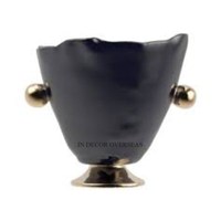 Cuvette de boisson de seau à glace plaquée or de haute qualité en métal de qualité supérieure avec des accessoires de Barware d'aspect attrayant couverts en bois